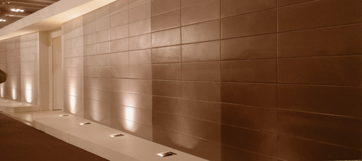 leather wall covering with SOFT TOUCH panels