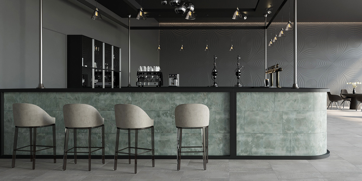 Hotel bar with leather